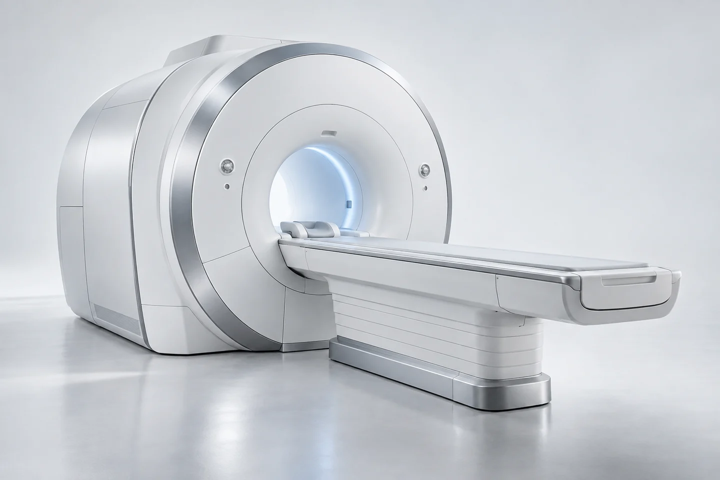 Scanner medical într-un studio minimalist — imagine ilustrativă